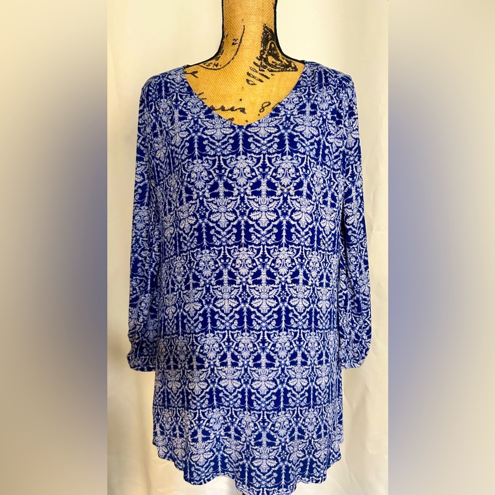 Blue and white Lush M mini dress